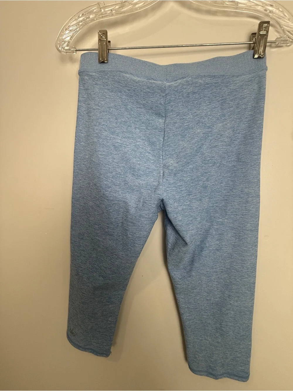 ALO Yoga Kids Light Blue Stretch Knit Leggings